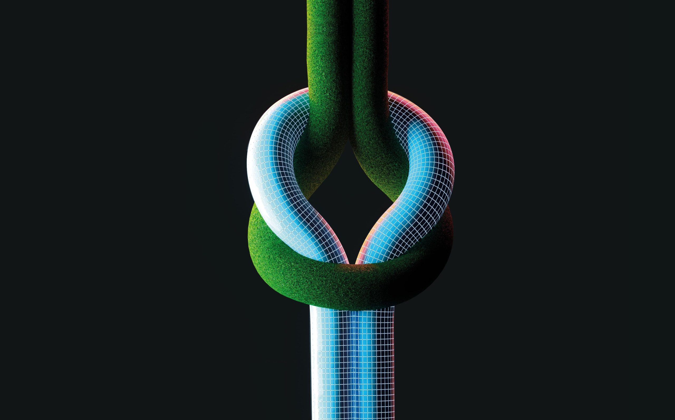 Abstract interconnected structure symbolizing strategic investment, long-term value creation, capital allocation and sustainable business growth.